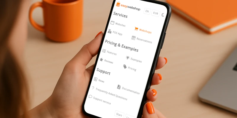 Yeni mobil menünün ekran görüntüsü